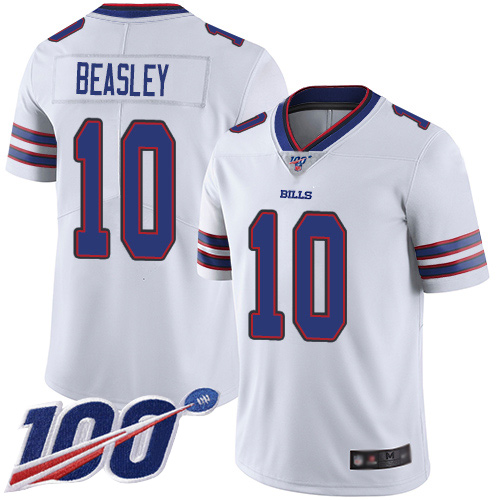 Men Buffalo Bills #10 Cole Beasley White Vapor Untouchable Limited Player 100th Season NFL Jersey->women nfl jersey->Women Jersey